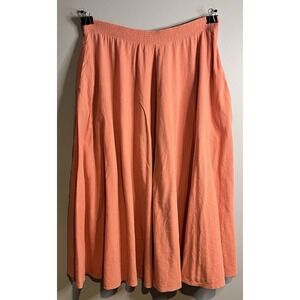 VTG New Hero Native 100% American Cotton Skirt Coral Gauze Peasant Skirt Pockets